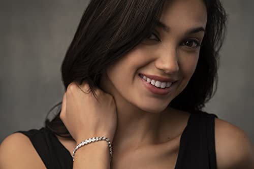 1/4 Cttw Wave Link Diamond Tennis Bracelet for Women in 925 Sterling Silver Color I-J/Clarity I2-I3 - Image 3