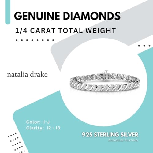 1/4 Cttw Wave Link Diamond Tennis Bracelet for Women in 925 Sterling Silver Color I-J/Clarity I2-I3 - Image 4