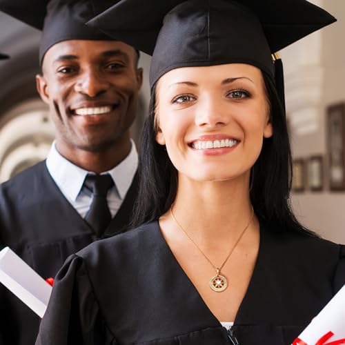 Graduation Gifts for Her, Inspirational Graduates Compass Necklace for Women Girls Jewelry, Class of Senior High School College Graduation Gifts for Friends with Congrats Grad Box and Gift Card (18K Gold Filled 925 Sterling Silver necklace) - Image 4