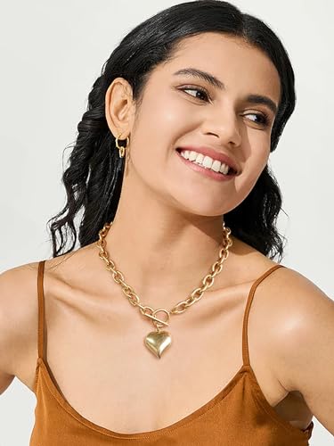 18K Gold Plated Coin Lion Head Pendant Necklace Chunky Paperclip Choker Necklace For Gifts On Birthday Holidays For Women Girls - Image 4